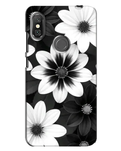 Чехол для Xiaomi Redmi Note 6 Pro с картинкой «Монохромные астры»