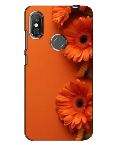 Чехол для Xiaomi Redmi Note 6 Pro с картинкой «Оранжевые герберы»