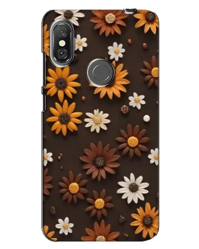 Чехол для Xiaomi Redmi Note 6 Pro с картинкой «Узор из маленьких подсолнухов»