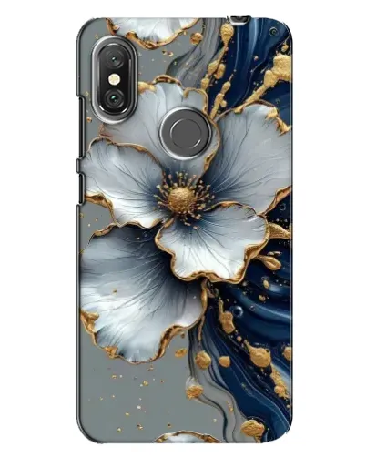 Чехол для Xiaomi Redmi Note 6 Pro с картинкой «Белый цветок и золотой флюид» Чехол для Xiaomi Redmi Note 6 Pro с картинкой «Белый цветок и золотой флюид»