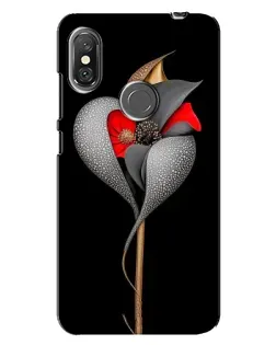 Чехол для Xiaomi Redmi Note 6 Pro с картинкой «Серебряный фантазийный цветок» Чехол для Xiaomi Redmi Note 6 Pro с картинкой «Серебряный фантазийный цветок»
