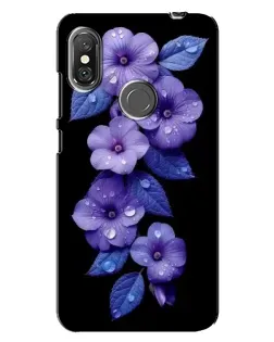 Чехол для Xiaomi Redmi Note 6 Pro с картинкой «Фиолетовые цветы с росою» Чехол для Xiaomi Redmi Note 6 Pro с картинкой «Фиолетовые цветы с росою»
