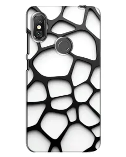 Чехол для Xiaomi Redmi Note 6 Pro с картинкой «Белая объемная сетка»