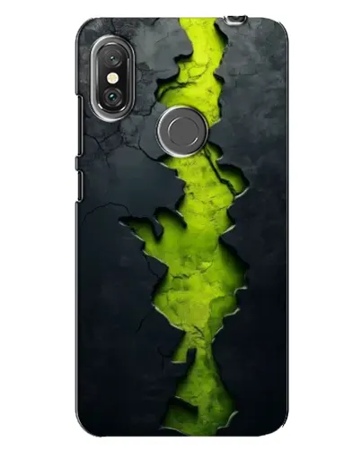 Чехол для Xiaomi Redmi Note 6 Pro с картинкой «Салатовый разлом скалы»