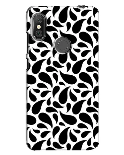 Чехол для Xiaomi Redmi Note 6 Pro с картинкой «Контрастные черные капли»