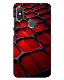 Чехол для Xiaomi Redmi Note 6 Pro с картинкой «Красная глянцевая сетка»