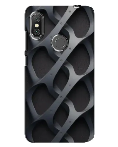 Чехол для Xiaomi Redmi Note 6 Pro с картинкой «Объемное серое плетение»
