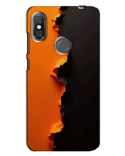 Чехол для Xiaomi Redmi Note 6 Pro с картинкой «Оранжевый разлом»