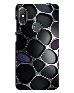 Чехол для Xiaomi Redmi Note 6 Pro с картинкой «Объемная темная решетка»