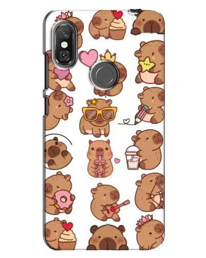 Чехол для Xiaomi Redmi Note 6 Pro с картинкой «Стикерпак с капибарами» Чехол для Xiaomi Redmi Note 6 Pro с картинкой «Стикерпак с капибарами»