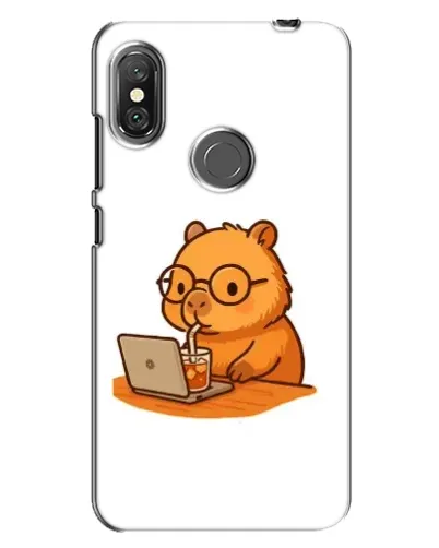 Чехол для Xiaomi Redmi Note 6 Pro с картинкой «Капибара с ноутбуком» Чехол для Xiaomi Redmi Note 6 Pro с картинкой «Капибара с ноутбуком»
