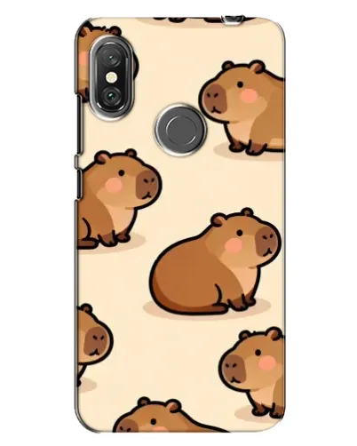 Чехол для Xiaomi Redmi Note 6 Pro с картинкой «Паттерн милых капибар» Чехол для Xiaomi Redmi Note 6 Pro с картинкой «Паттерн милых капибар»