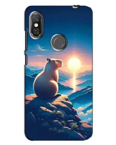 Чехол для Xiaomi Redmi Note 6 Pro с картинкой «Закат солнца с капибарой» Чехол для Xiaomi Redmi Note 6 Pro с картинкой «Закат солнца с капибарой»