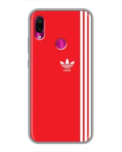 Чехол для Xiaomi Redmi Note 7 Pro с картинкой «Красный минимализм Adidas»