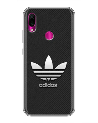 Чехол для Xiaomi Redmi Note 7 Pro с картинкой «Adidas Карбоновая текстура»