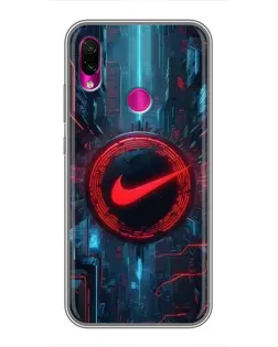 Чехол для Xiaomi Redmi Note 7 Pro с картинкой «Техногенный стиль Nike»