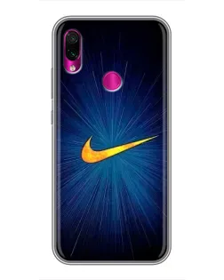 Чехол для Xiaomi Redmi Note 7 Pro с картинкой «Синий пульс Nike»