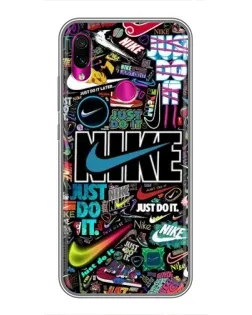 Чехол для Xiaomi Redmi Note 7 Pro с картинкой «Яркий коллаж Nike»