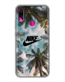 Чехол для Xiaomi Redmi Note 7 Pro с картинкой «Тропический принт Nike»