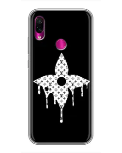 Чехол для Xiaomi Redmi Note 7 Pro с картинкой «Цветочная монограмма»