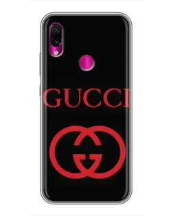 Чехол для Xiaomi Redmi Note 7 Pro с картинкой «Gucci — красный логотип»