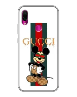 Чехол для Xiaomi Redmi Note 7 Pro с картинкой «Микки Маус Gucci — полосы»