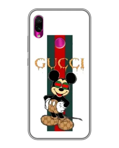 Чехол для Xiaomi Redmi Note 7 Pro с картинкой «Микки Маус Gucci — полосы»
