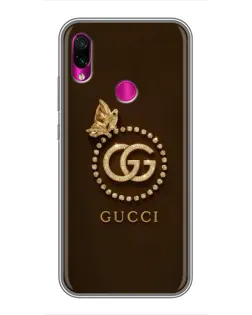 Чехол для Xiaomi Redmi Note 7 Pro с картинкой «Gucci — золотая бабочка»