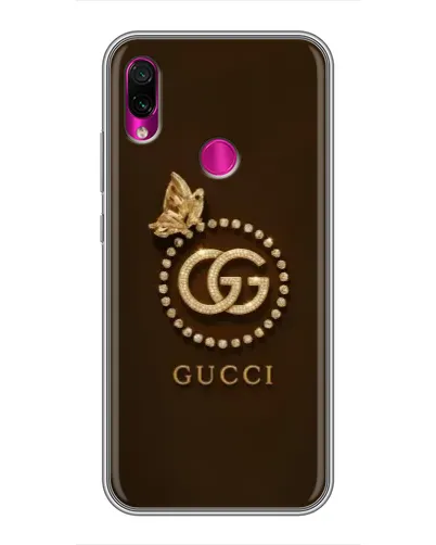 Чехол для Xiaomi Redmi Note 7 Pro с картинкой «Gucci — золотая бабочка»