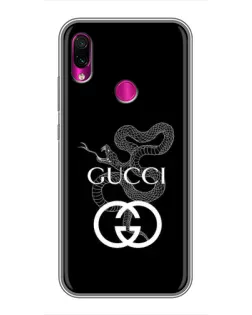 Чехол для Xiaomi Redmi Note 7 Pro с картинкой «Gucci — серебряная змея»