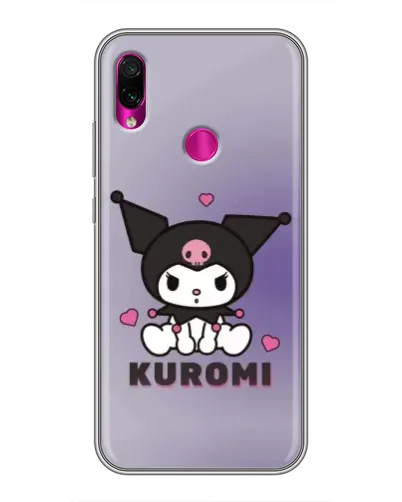Чехол для Xiaomi Redmi Note 7 Pro с картинкой «Kuromi — фиолетовый арт»