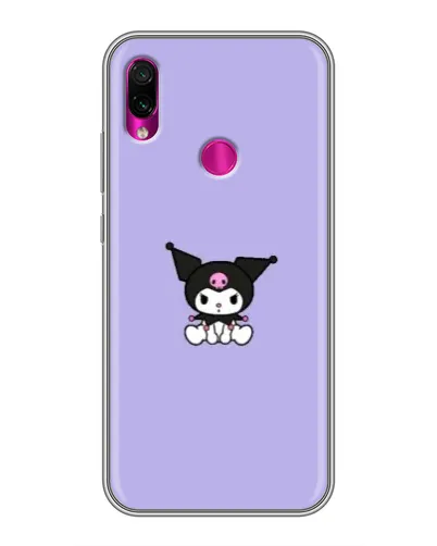 Чехол для Xiaomi Redmi Note 7 Pro с картинкой «Kuromi — фиолетовый минимализм»
