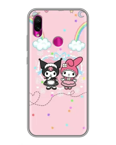 Чехол для Xiaomi Redmi Note 7 Pro с картинкой «My Melody и Kuromi»