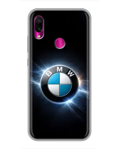 Чехол для Xiaomi Redmi Note 7 Pro с картинкой «BMW — неоновое сияние»