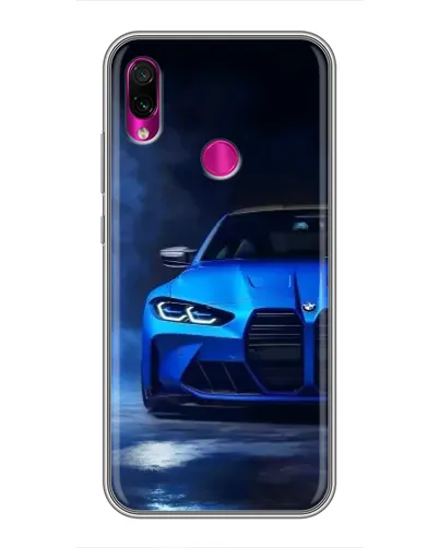 Чехол для Xiaomi Redmi Note 7 Pro с картинкой «Голубая BMW M4»