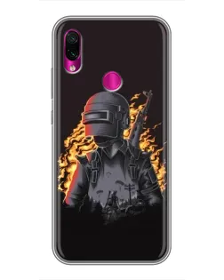 Чохол для Xiaomi Redmi Note 7 Pro з картинкою «PUBG — вогняний силует» Чохол для Xiaomi Redmi Note 7 Pro з картинкою «PUBG — вогняний силует»
