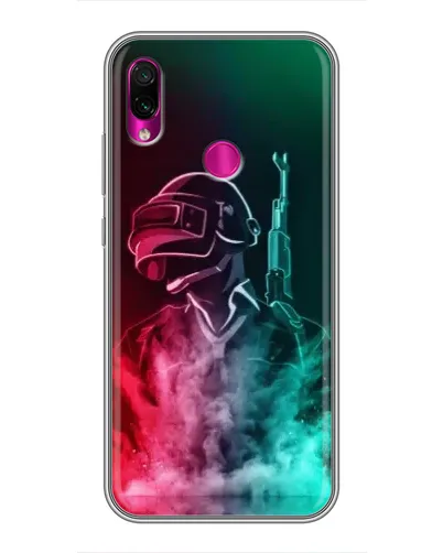 Чехол для Xiaomi Redmi Note 7 Pro с картинкой «PUBG — огненный воин»