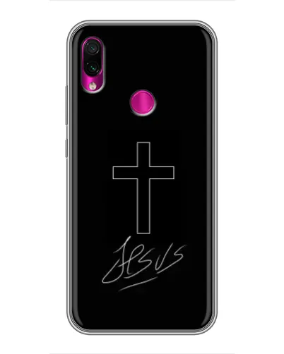 Чехол для Xiaomi Redmi Note 7 Pro с картинкой «Графический крест Jesus» Чехол для Xiaomi Redmi Note 7 Pro с картинкой «Графический крест Jesus»