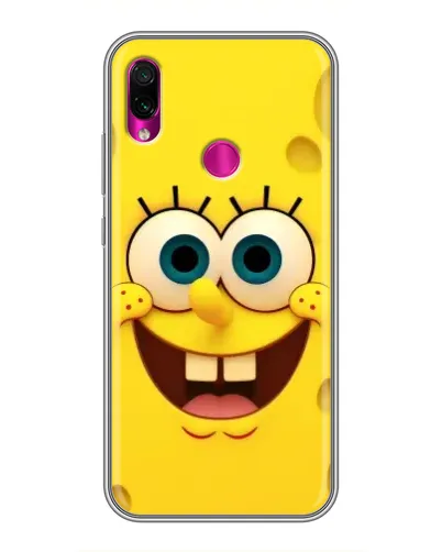 Чехол для Xiaomi Redmi Note 7 Pro с картинкой «Губка Боб улыбка»