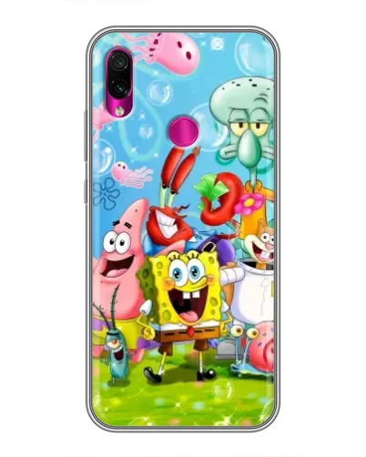 Чехол для Xiaomi Redmi Note 7 Pro с картинкой «Губка Боб и друзья» Чехол для Xiaomi Redmi Note 7 Pro с картинкой «Губка Боб и друзья»