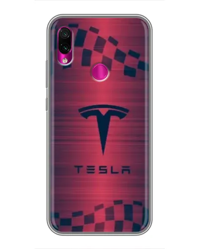 Чехол для Xiaomi Redmi Note 7 Pro с картинкой «Тесла красный карбон» Чехол для Xiaomi Redmi Note 7 Pro с картинкой «Тесла красный карбон»