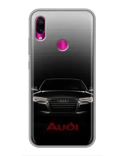 Чехол для Xiaomi Redmi Note 7 Pro с картинкой «Audi — градиентный контур»