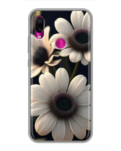 Чехол для Xiaomi Redmi Note 7 Pro с картинкой «Белые маргаритки макро»