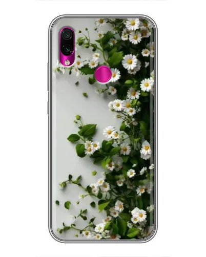 Чехол для Xiaomi Redmi Note 7 Pro с картинкой «Ветка мелких белых цветов»