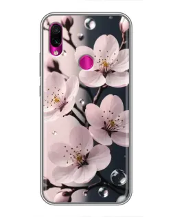 Чехол для Xiaomi Redmi Note 7 Pro с картинкой «Нежная сакура и капли»