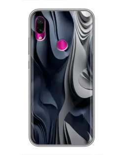 Чехол для Xiaomi Redmi Note 7 Pro с картинкой «Объемные синие складки» Чехол для Xiaomi Redmi Note 7 Pro с картинкой «Объемные синие складки»