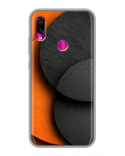 Чехол для Xiaomi Redmi Note 7 Pro с картинкой «Геометрия оранжевых кругов»