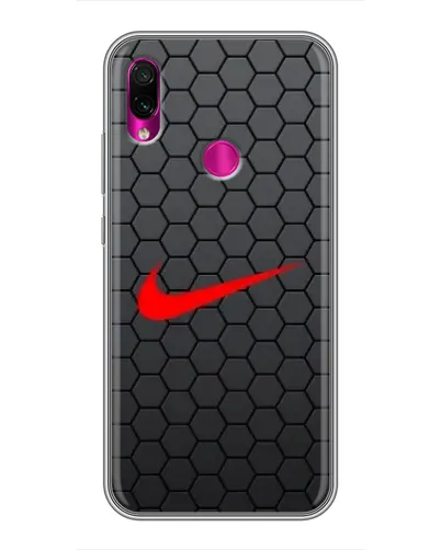 Чехол для Xiaomi Redmi Note 7 с картинкой «Nike — карбоновая сетка»