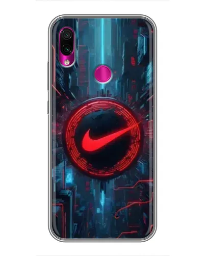 Чехол для Xiaomi Redmi Note 7 с картинкой «Техногенный стиль Nike»