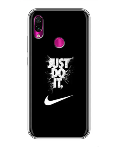 Чехол для Xiaomi Redmi Note 7 с картинкой «Текстовый принт Nike»